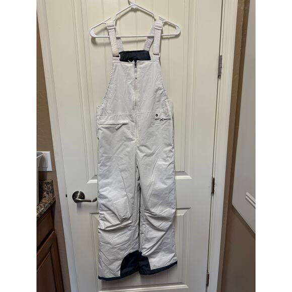 Arctix Kids Insulated White Snow Bib Overalls, Size Large Husky - Picture 2 of 8